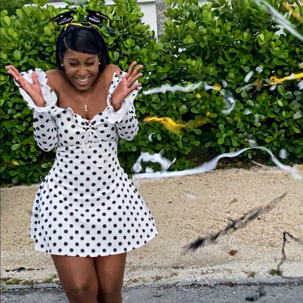 PLT B/W Bardot Mini Dress- ONLY WORN ONCE